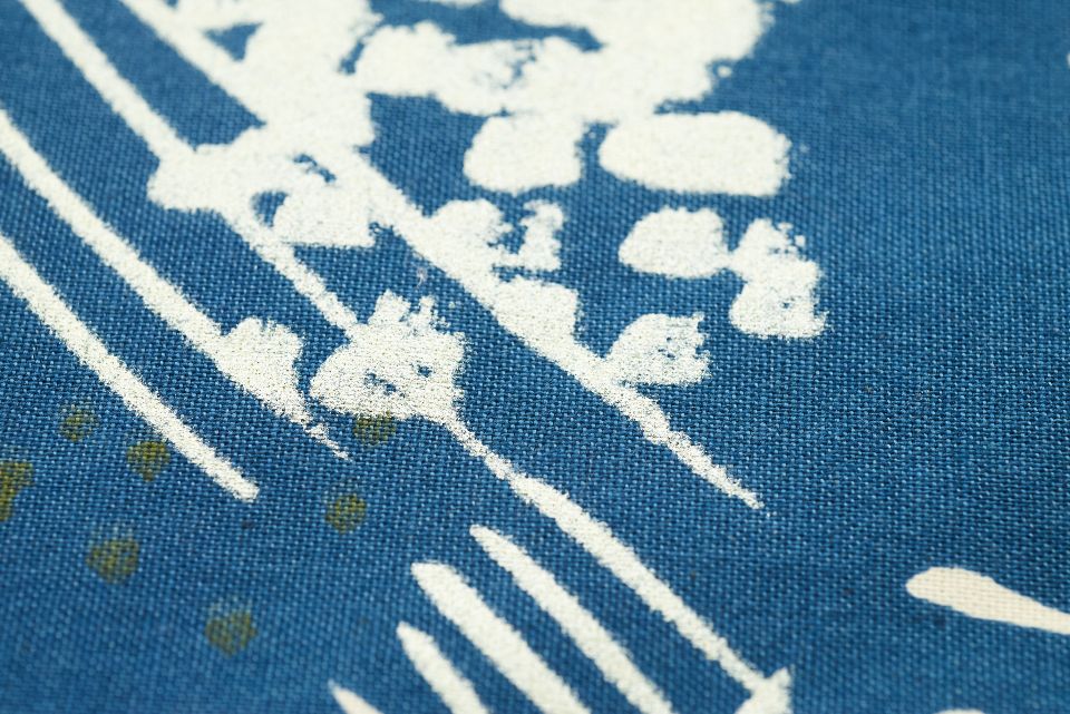 Fabric-covered canvas art