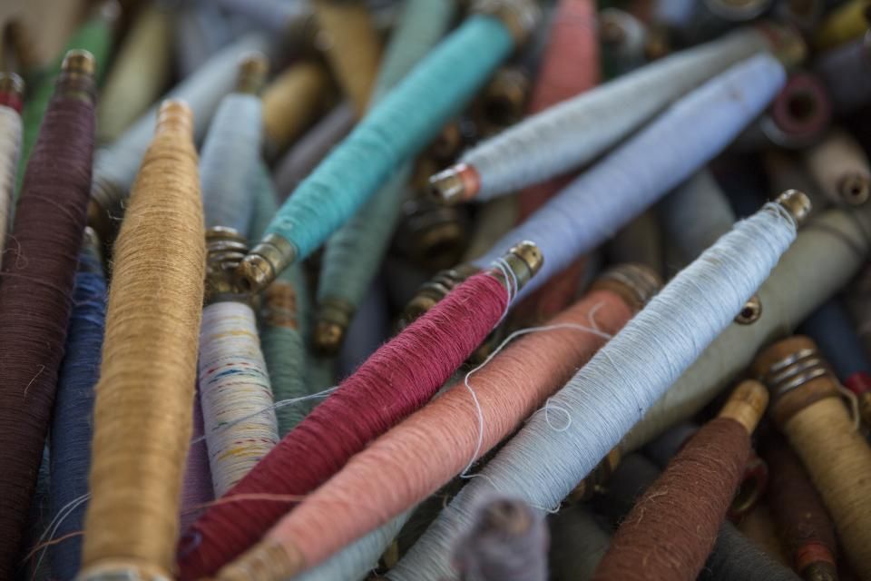 Colorful thread bobbins